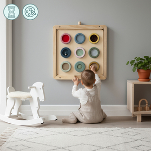 Puinen seinäkehys - Mamabrum-opetustaulujen kiinnittämiseen