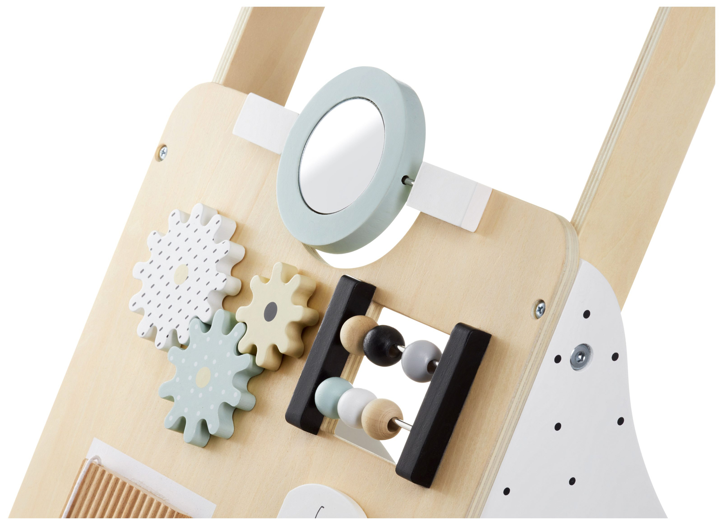 Puinen, opettavainen kävelytuoli / lastenrattaat - manipulatiivinen lautanen