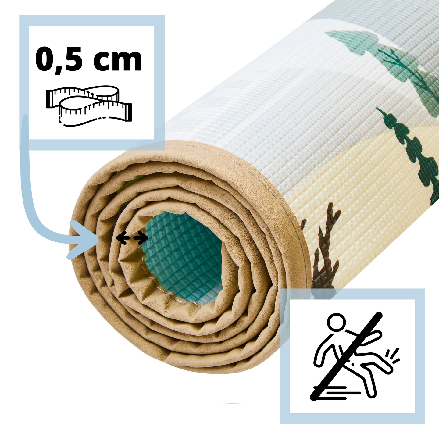 Kaksipuolinen vaahtomuovimatto - satumaa / talvilinna