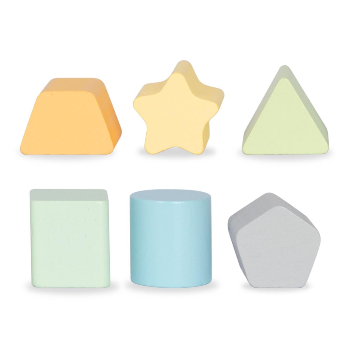 Puinen 2-in-1 kävelytuoli, jossa on opettavainen kuutiotoiminto, vaaleanpunainen