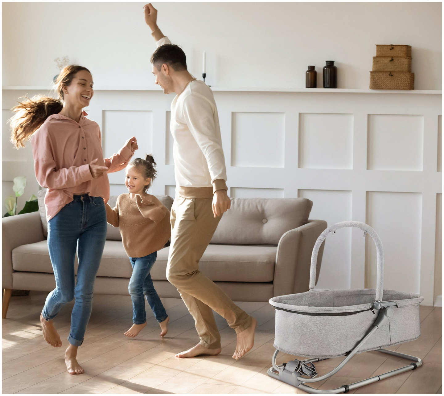 Lepotuoli + kelluntaistuin + pinnasänky 3 in 1 - Moby-System MILA - Moby-System MILA