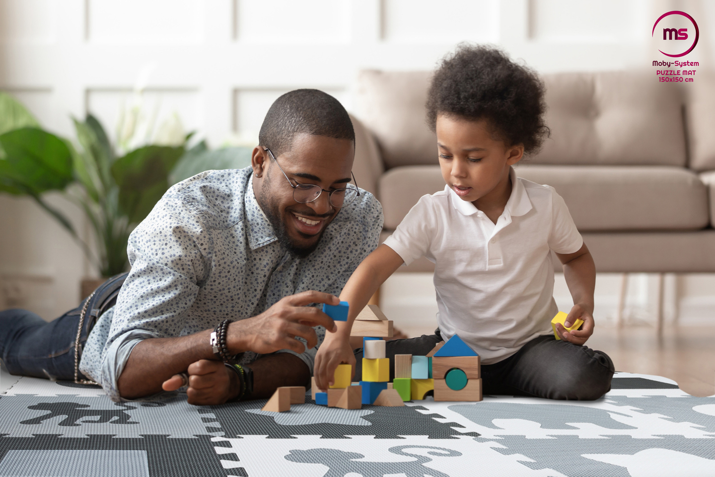 Vaahtomuovimatto XL 150 x 150 x 1cm reunuksella - EVA-vaahtomuovi - harmaa