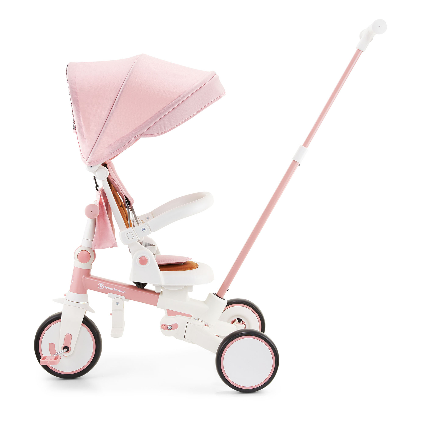 8in1 monitoiminen kolmipyörä TOBI FOREST - vaaleanpunainen