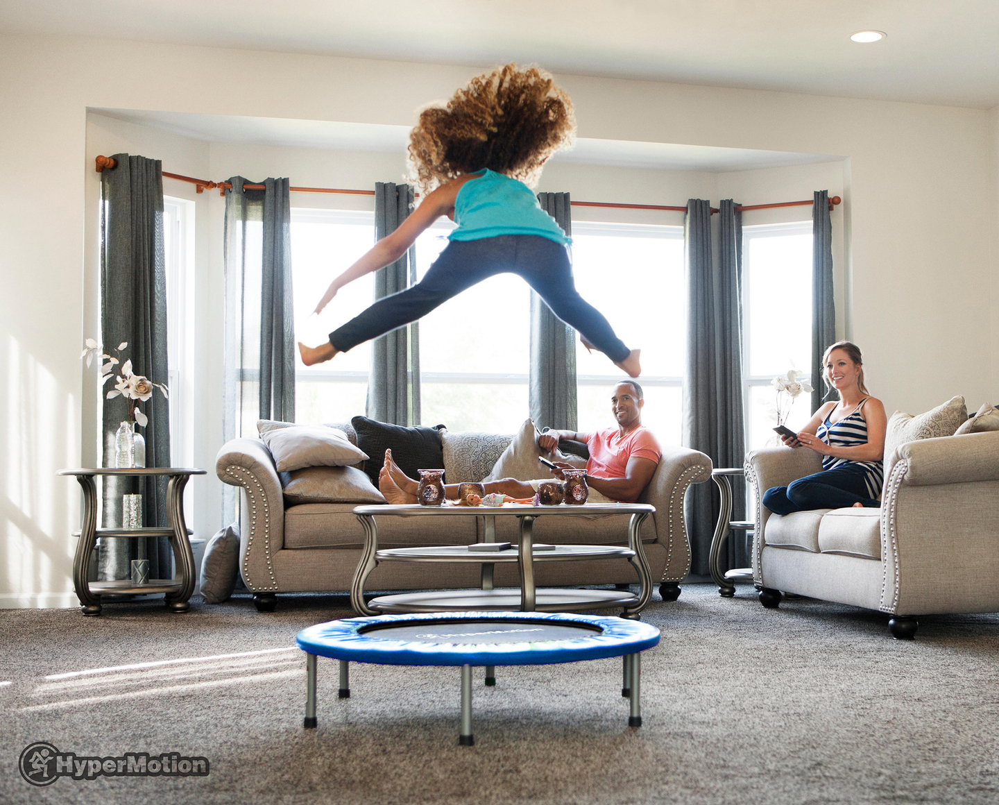 Minitrampoliini lapsille ja aikuisille - jopa 50kg - 91cm - kotiin ja puutarhaan