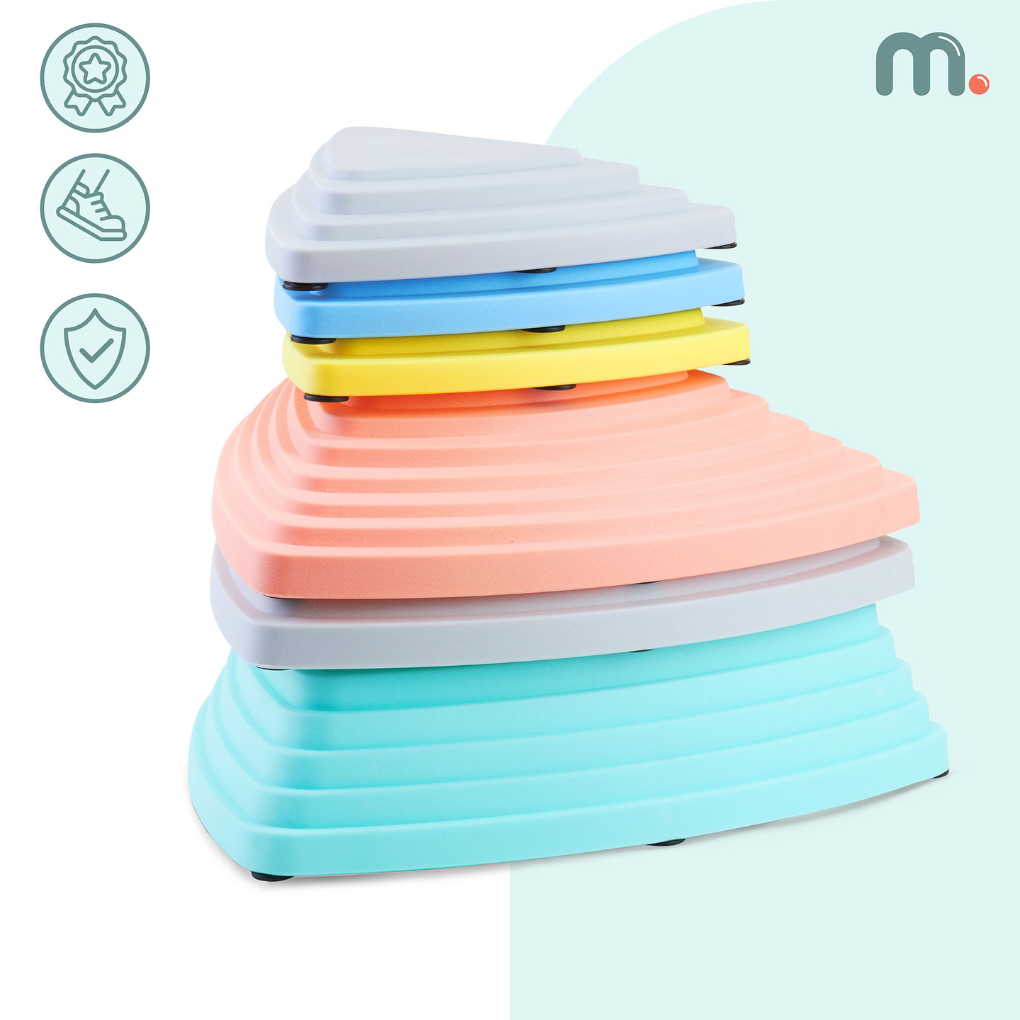 Värikkäät tasapainokivet - 6 kpl