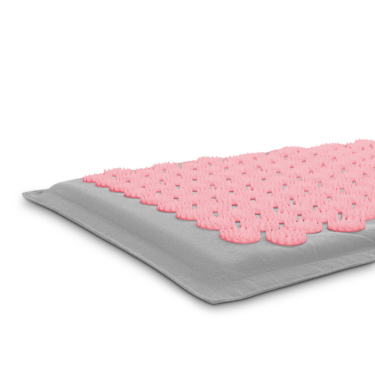 ECO-pellava-akupunktiomatto kookoskuidulla ja tattarityynyllä – 68 cm HyperMotion harmaa ja pinkki