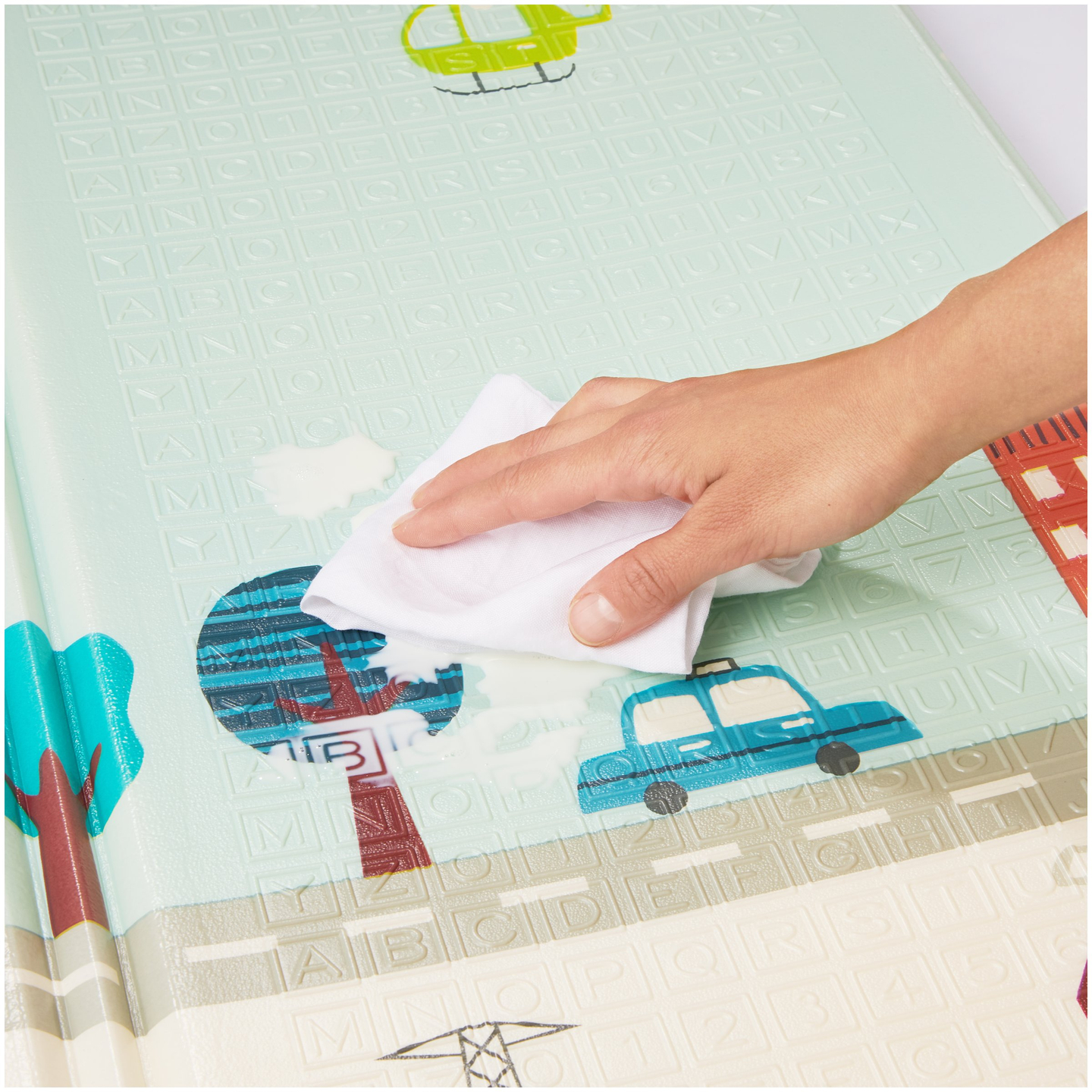 Kaksipuolinen vaahtomuovimatto XXL - kokoontaitettava 1 CM (vuoristo ja maantie)