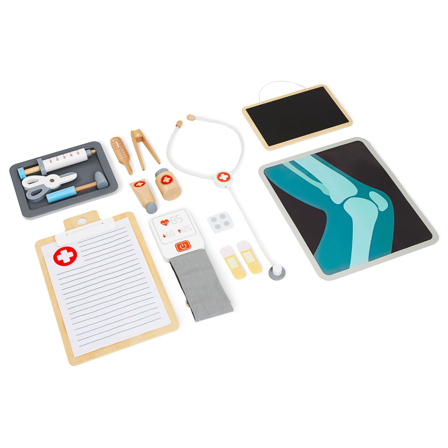 Puinen lääkärin vastaanotto sairaala XXL - lääkärin setti tarvikkeineen