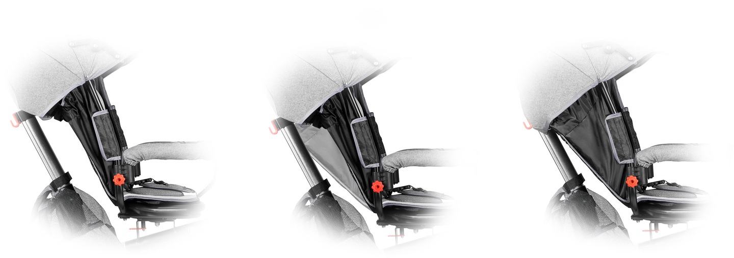 Tobi Velar kolmipyöräinen polkupyörä + sadekelmu - harmaa