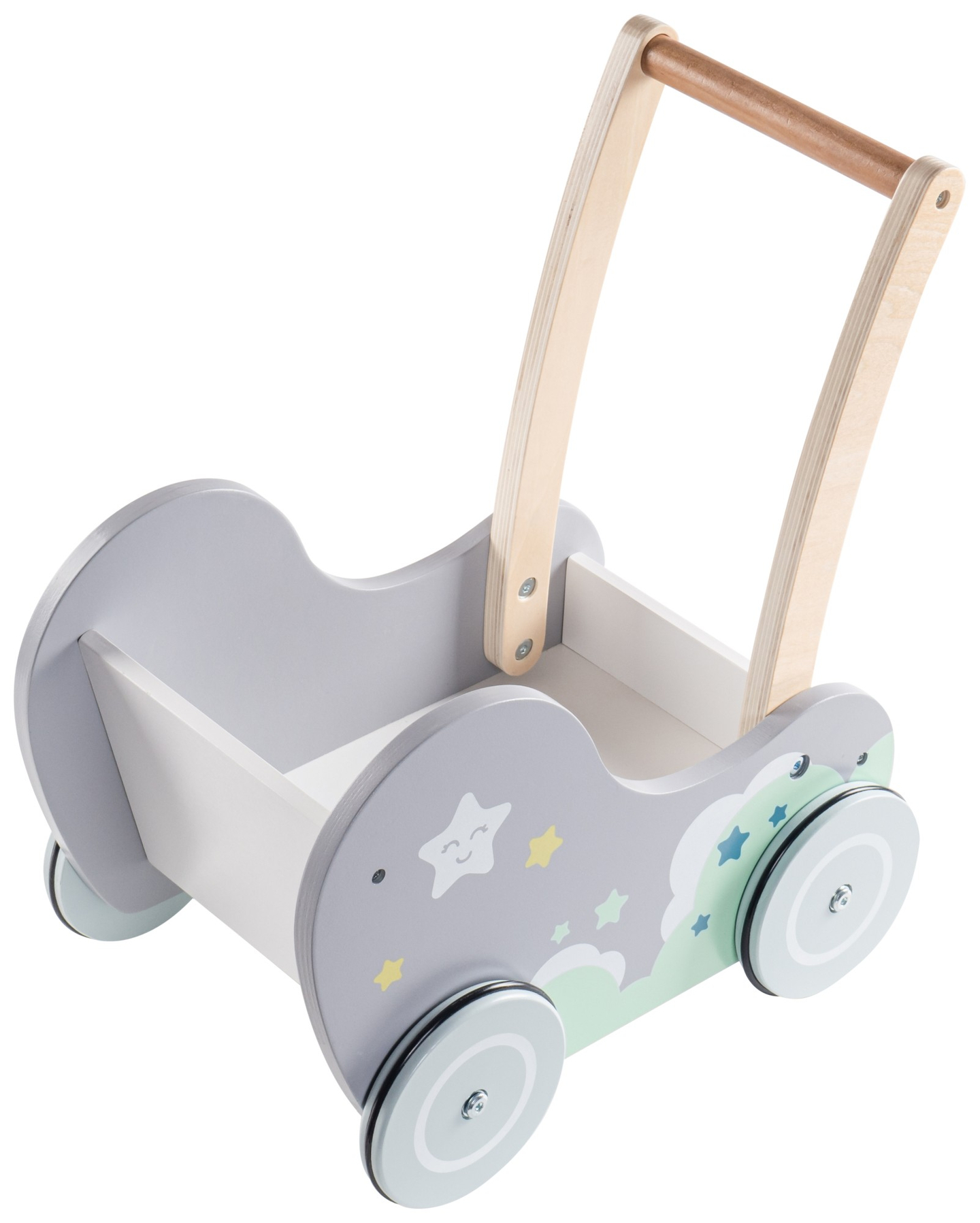 Puinen lastenrattaiden kävelytuoli