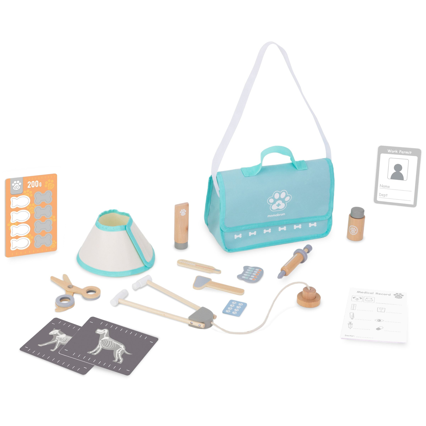 Puinen eläinlääkäri setti