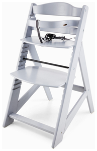 Puinen syöttötuoli Moby-System WOODY - harmaa väri