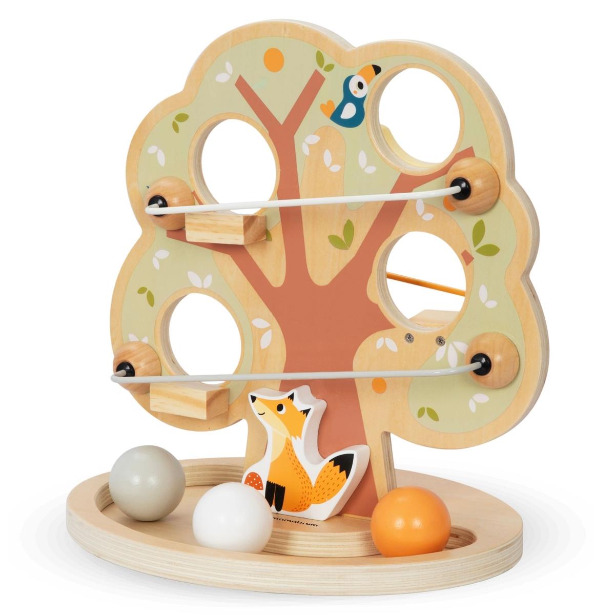 Puinen pallo liukumäki - Vihreä puu