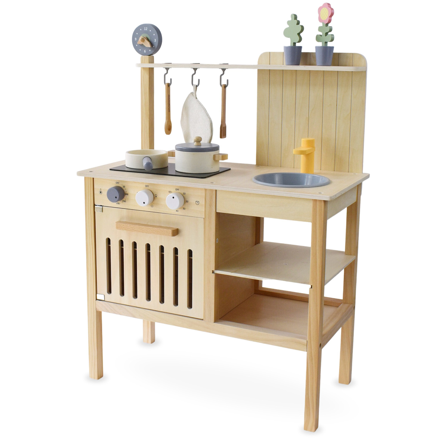 Puinen puutarhakeittiö lisävarusteineen - luonnollinen boho