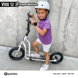 HyperMotion VIVA 12 skootteri (30cm pumpatut pyörät) - Valkoinen