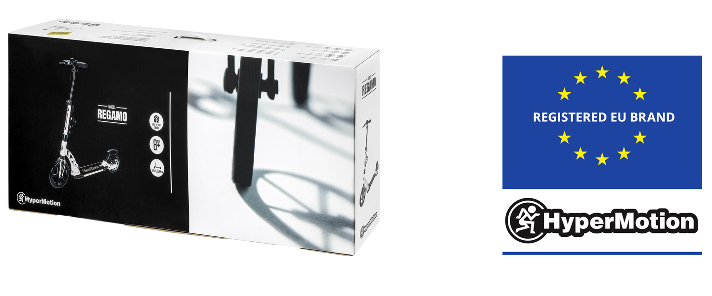 HyperMotion REGAMO aikuisten skootteri - musta