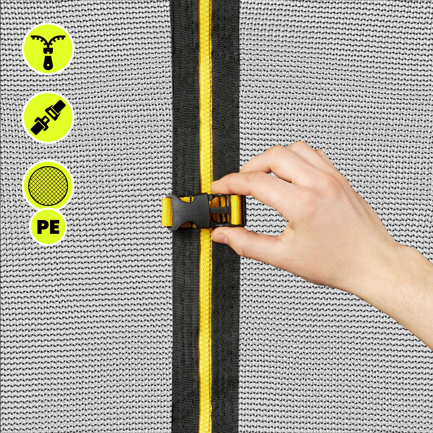 XXL puutarhatrampoliini lapsille HyperMotion - 366 cm 12FT - tikkailla ja sisäverkolla - kotiin ja puutarhaan - max 150 kg