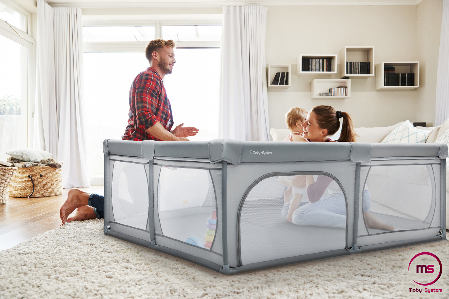 Suuri leikkikehikko 200 cm x 160 cm - vauvan leikkipaikka, kuiva allas