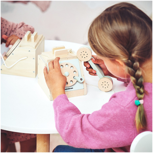 Retro puinen puhelin - minttu