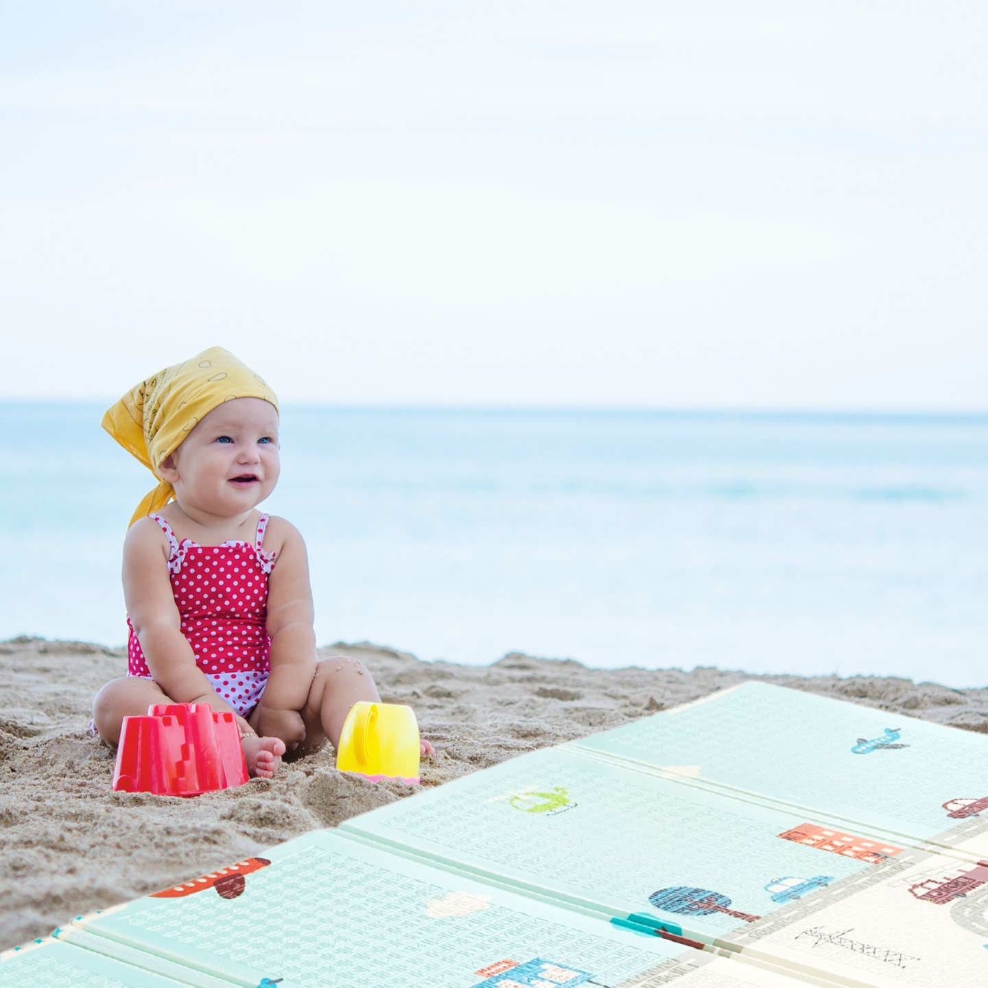 Kaksipuolinen vaahtomuovimatto XXL - kokoontaitettava 1 CM (vuoristo ja maantie)
