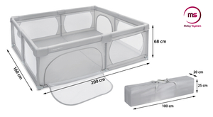 Suuri leikkikehikko 200 cm x 160 cm - vauvan leikkipaikka, kuiva allas