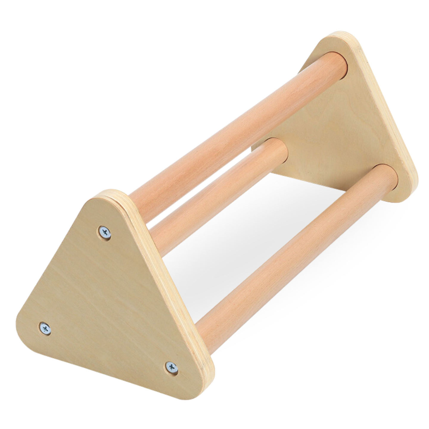 Puinen, kotitekoinen lasten leikkipaikka - tikkaat + kiipeilyseinä + tasapainopalkki - Piklerin kolmio