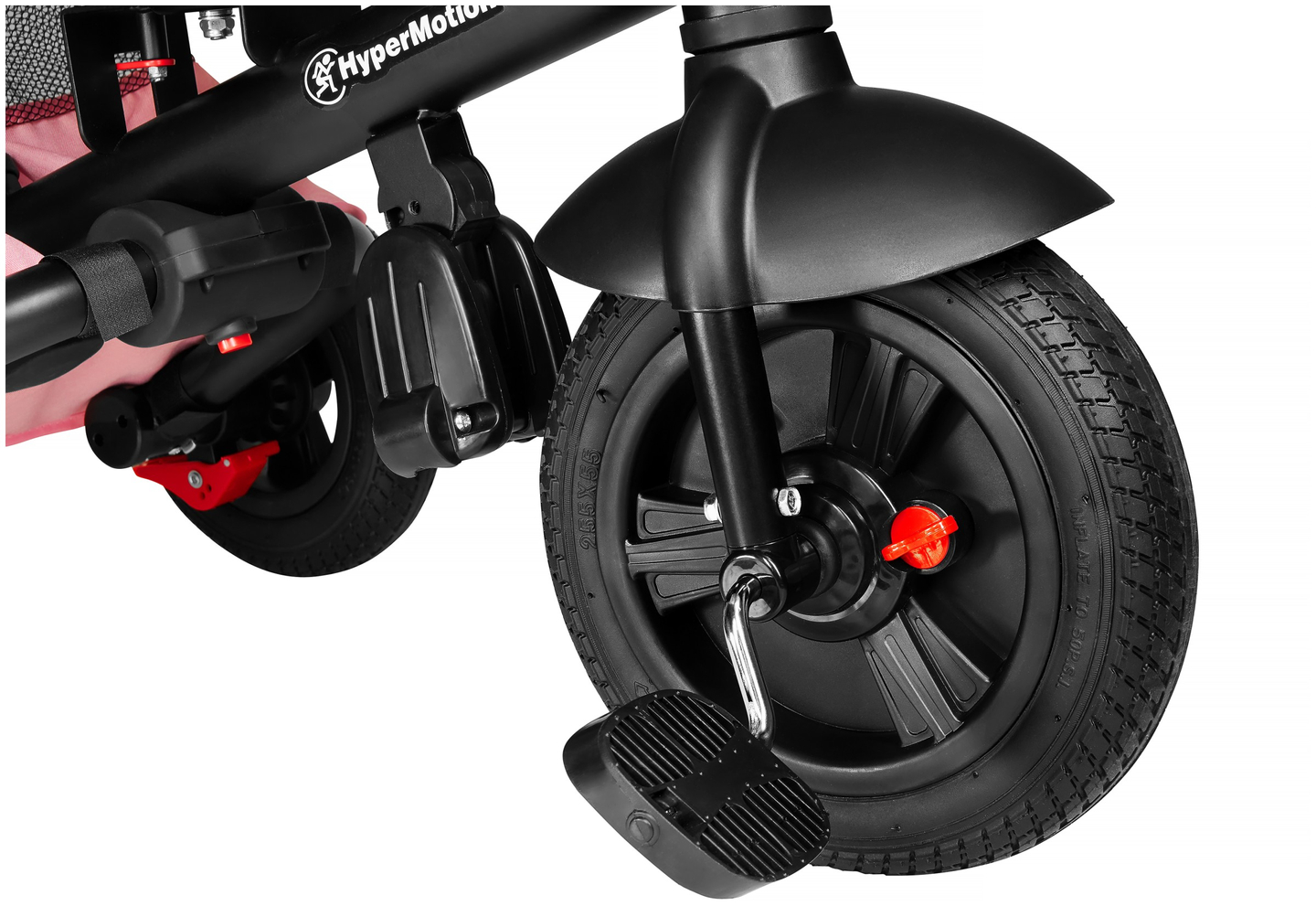 Tobi Velar kolmipyöräinen polkupyörä + sadekelmu - vaaleanpunainen