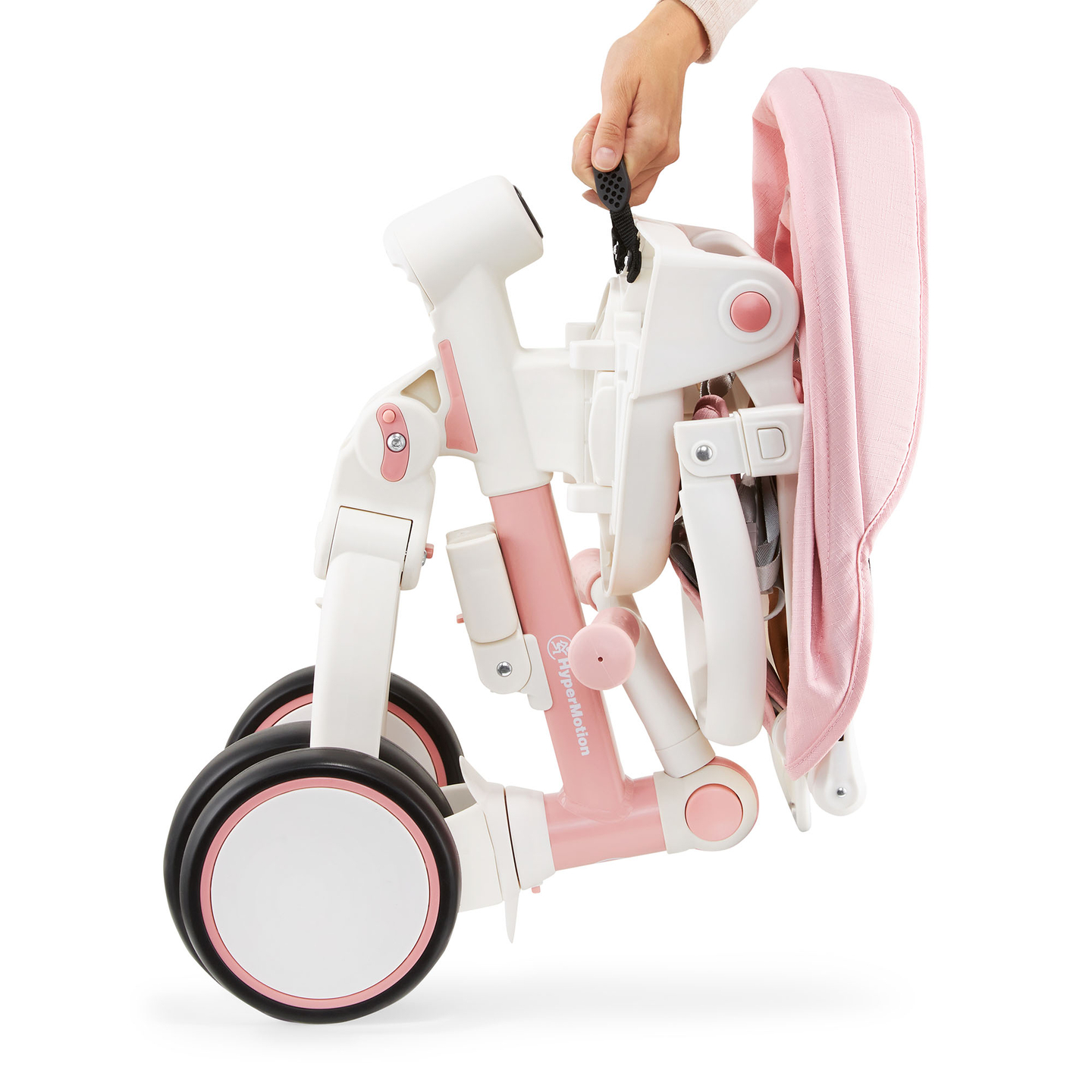 8in1 monitoiminen kolmipyörä TOBI FOREST - vaaleanpunainen