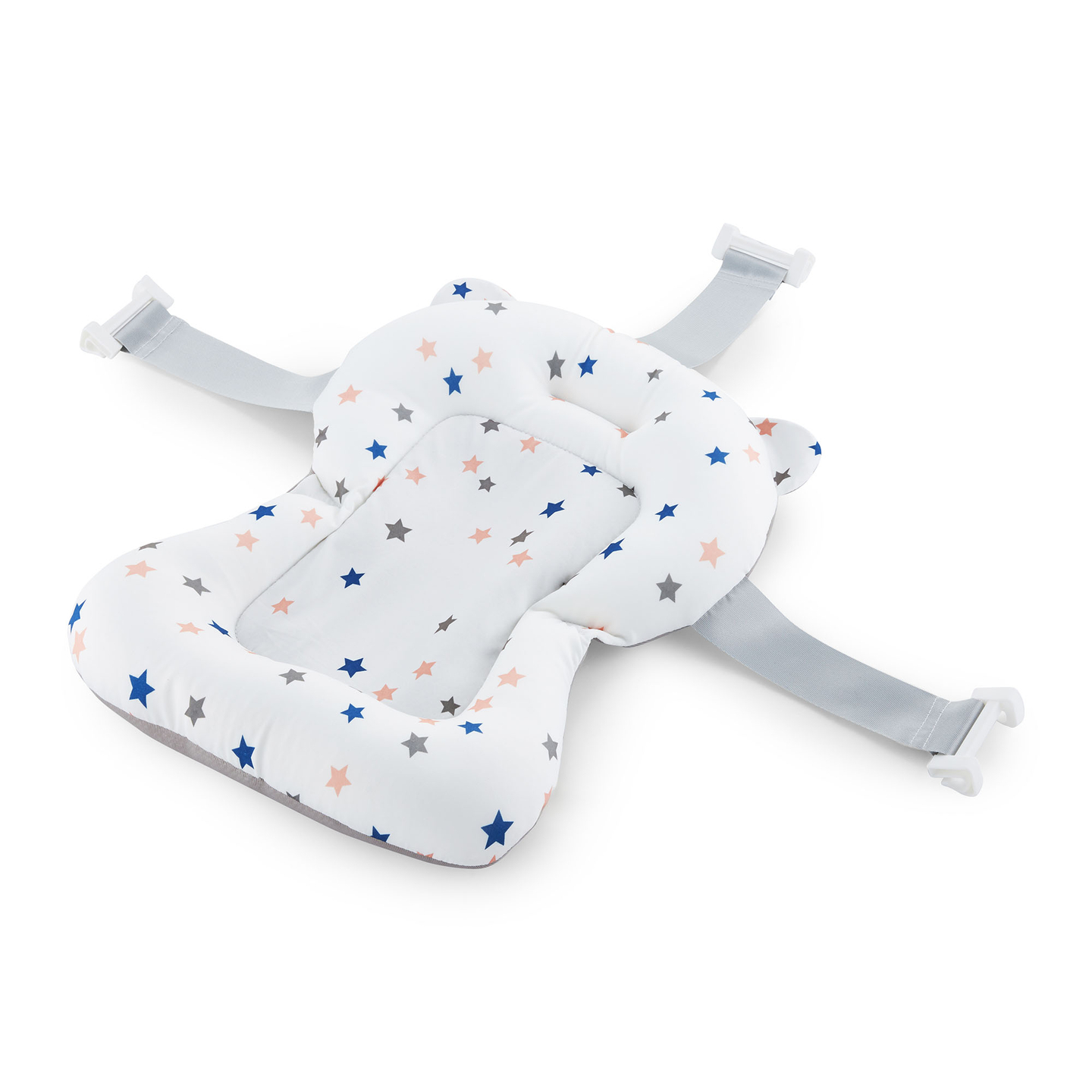 Kokoontaitettava vauvan kylpyamme lämpömittarilla, sisäkkeellä ja jalustalla - väri likainen vaaleanpunainen