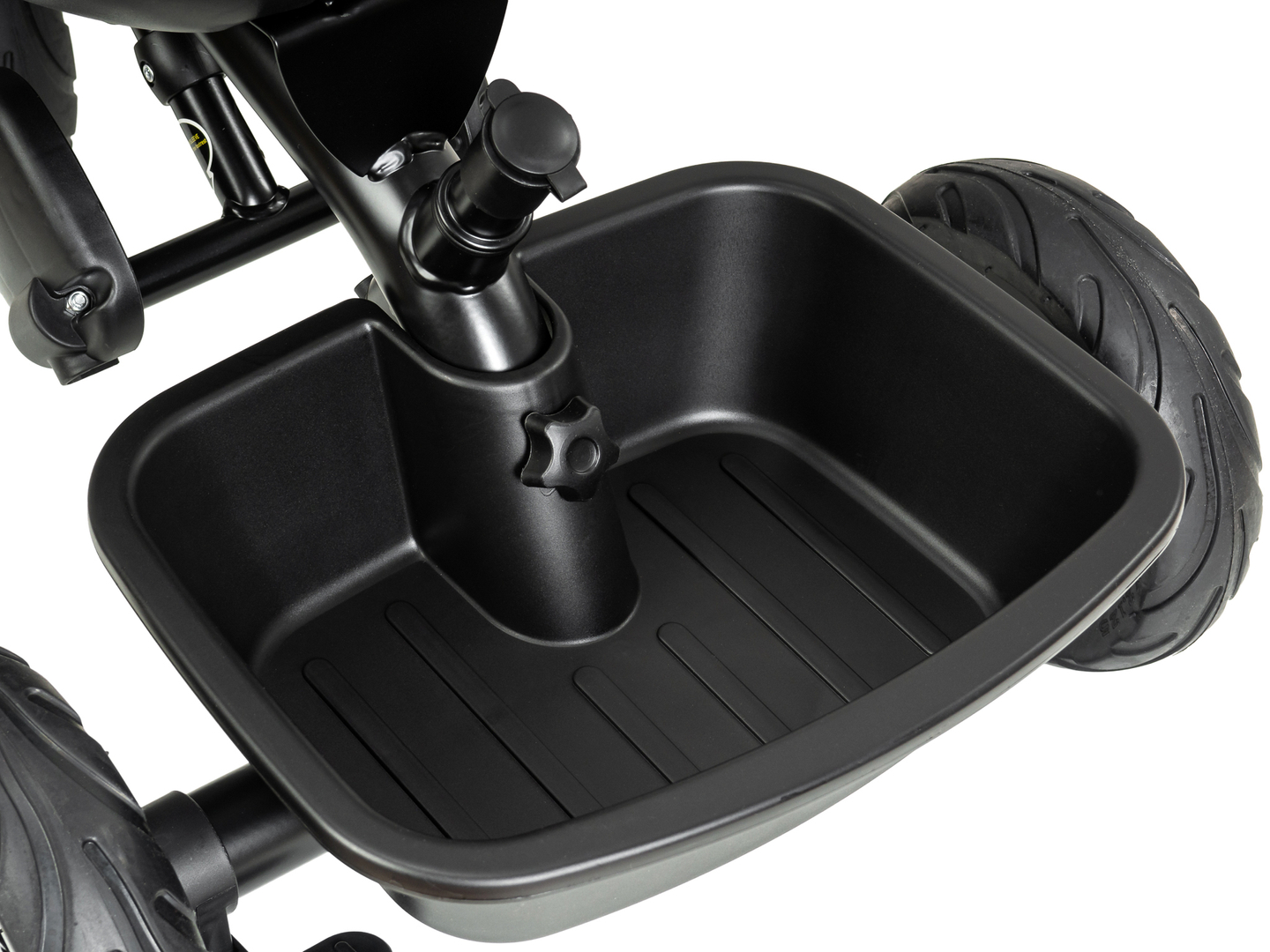 HyperMotion TOBI VECTOR kolmipyörä - ikuiset puhallettavat pyörät + työntötanko. Väri: musta.