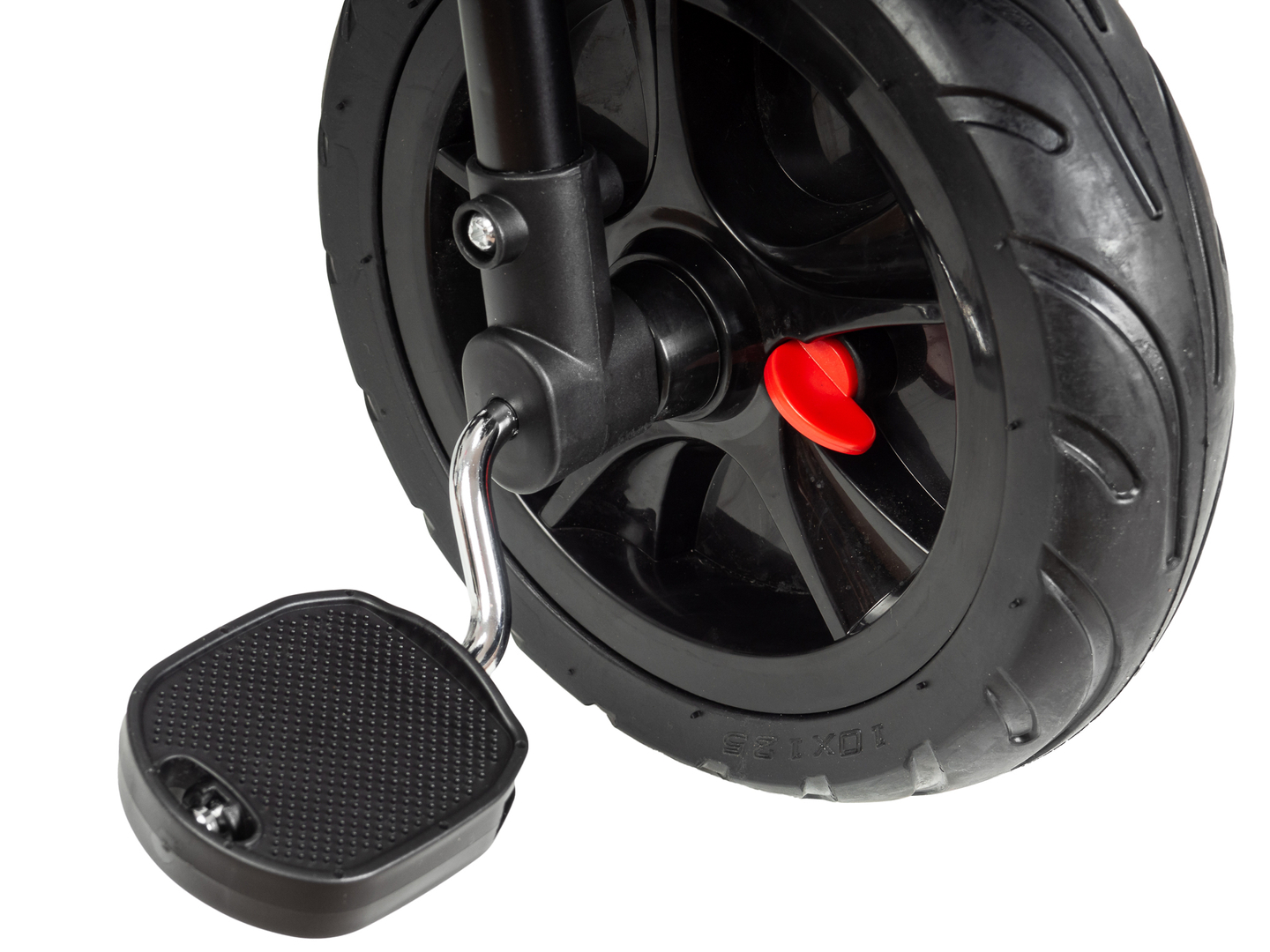 HyperMotion TOBI VECTOR kolmipyörä - ikuiset puhallettavat pyörät + työntötanko. Väri: musta.