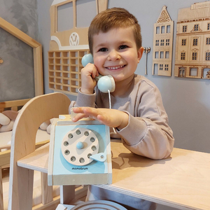 Retro puinen puhelin - minttu