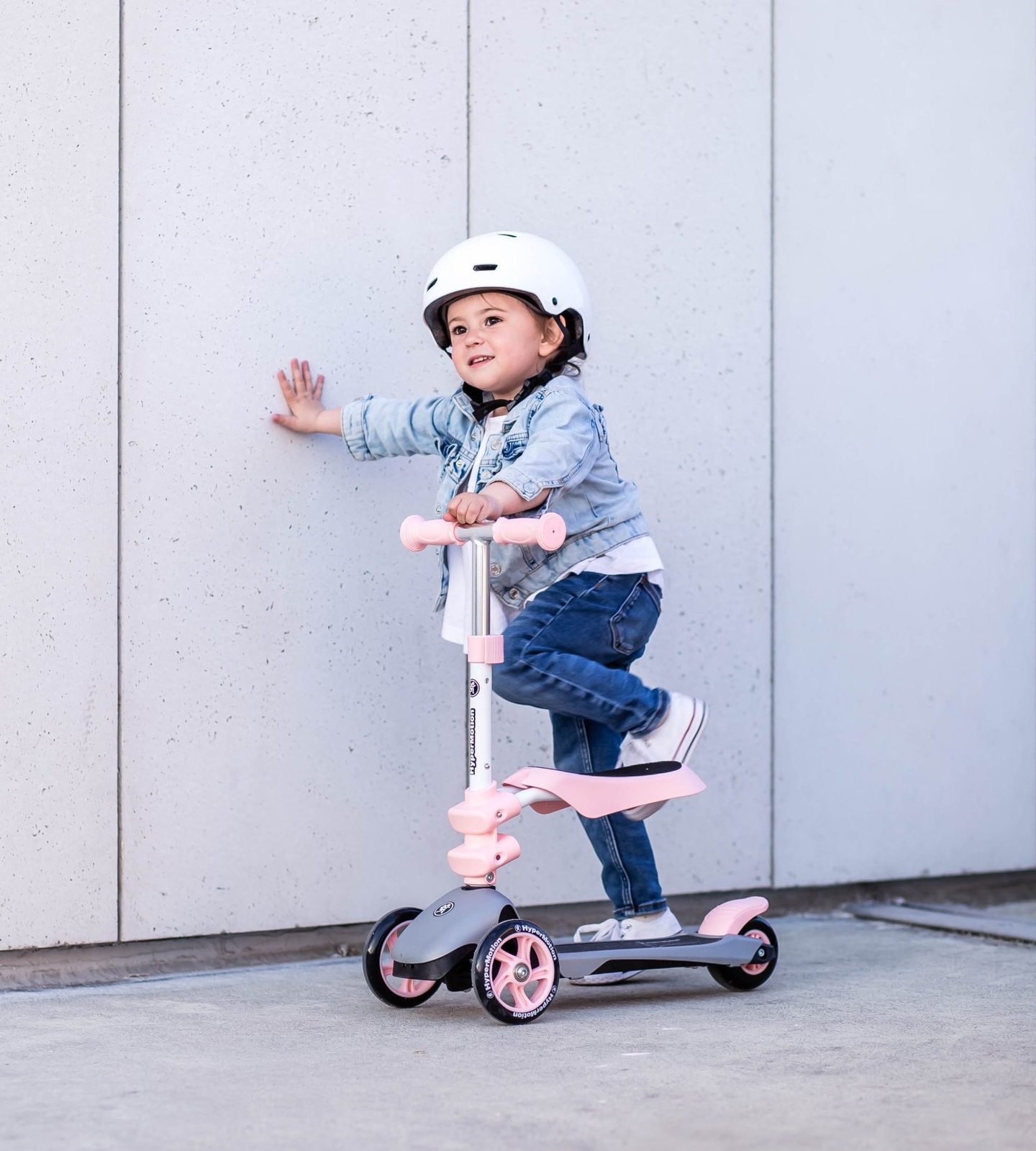 HyperMotion 3in1 tasapaino kolmipyörä - vaaleanpunainen