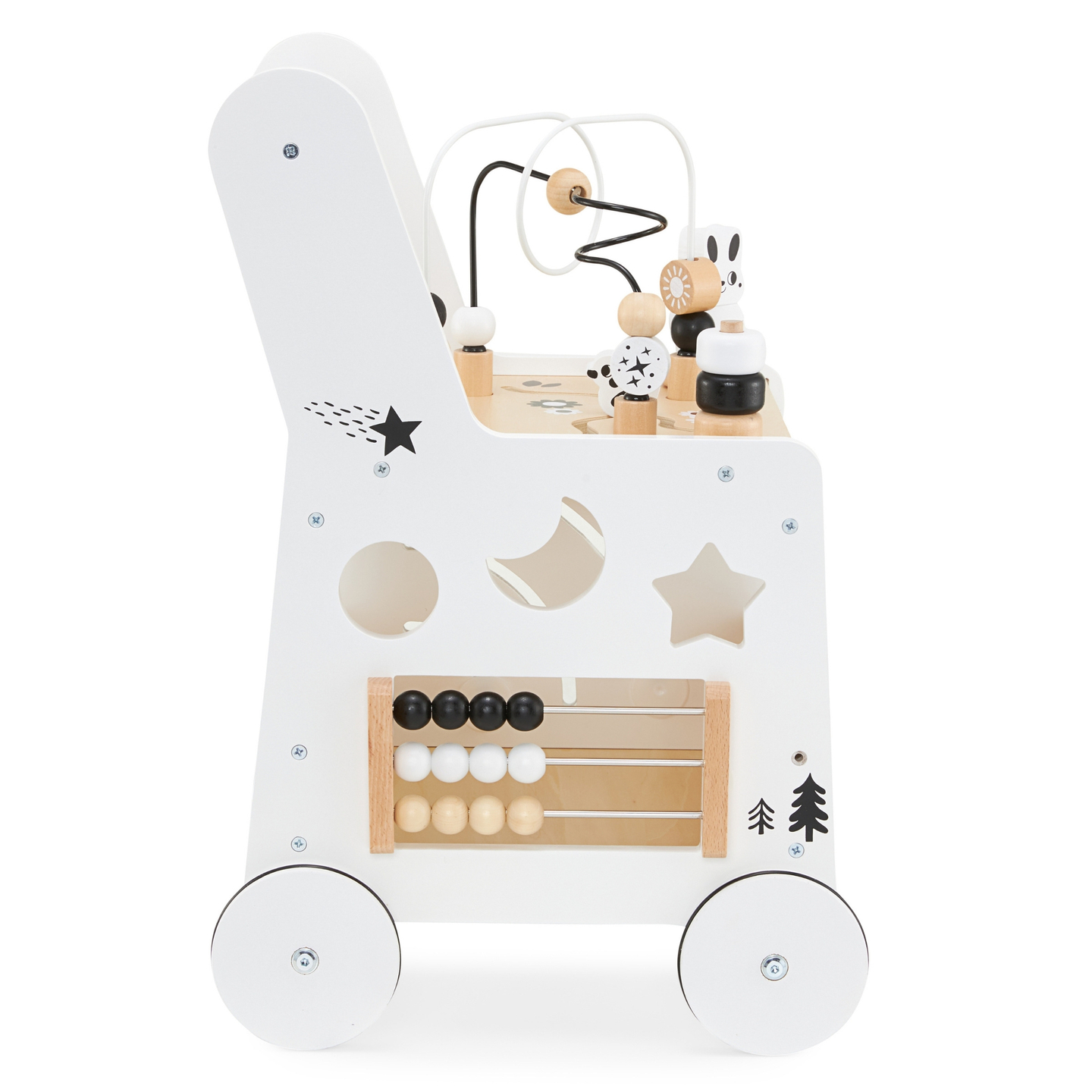 6in1 puinen lastenrattaat, kävelytuoli, jossa on oppimispöytätoiminto