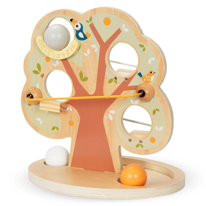 Puinen pallo liukumäki - Vihreä puu