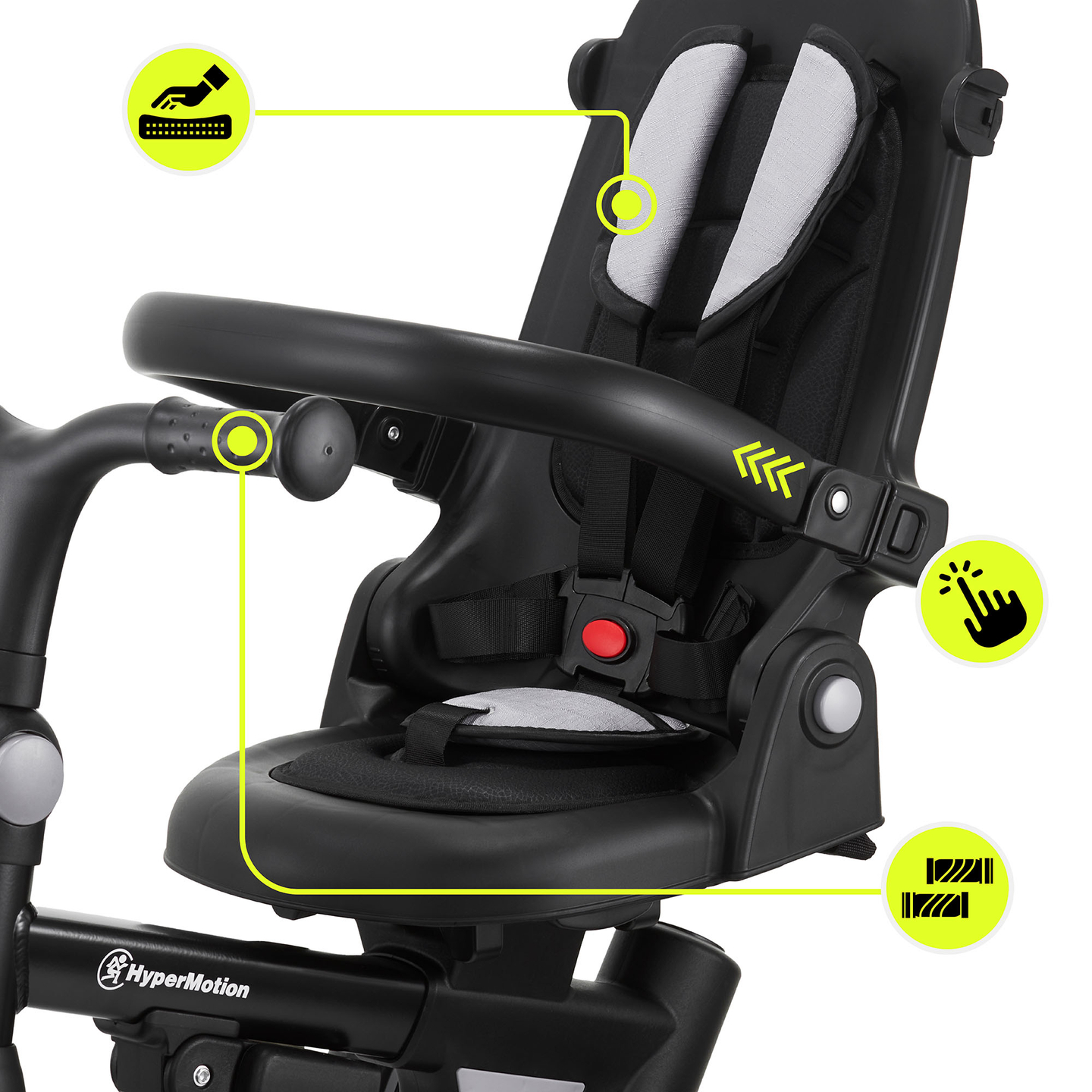 8in1 monitoiminen kolmipyörä TOBI FOREST - harmaa