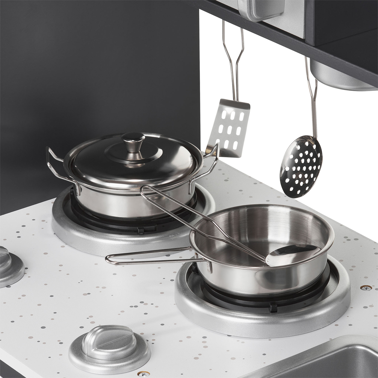 XXL puinen keittiö LED-valaistuksella, esiliina ja lisävarusteet