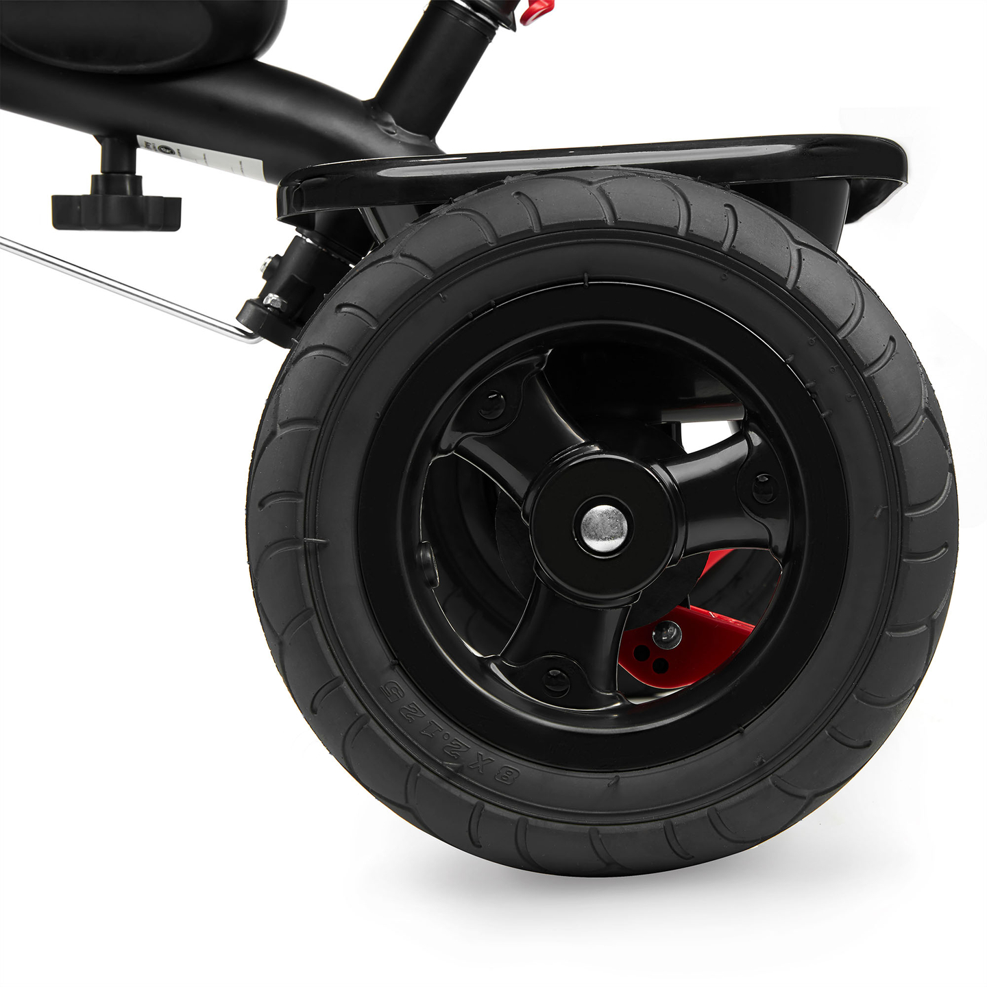 Kolmipyörä 1-4-vuotiaille lapsille - TOBI FREY - harmaa väri - kääntyvä - pumpatut pyörät + työntöaisa