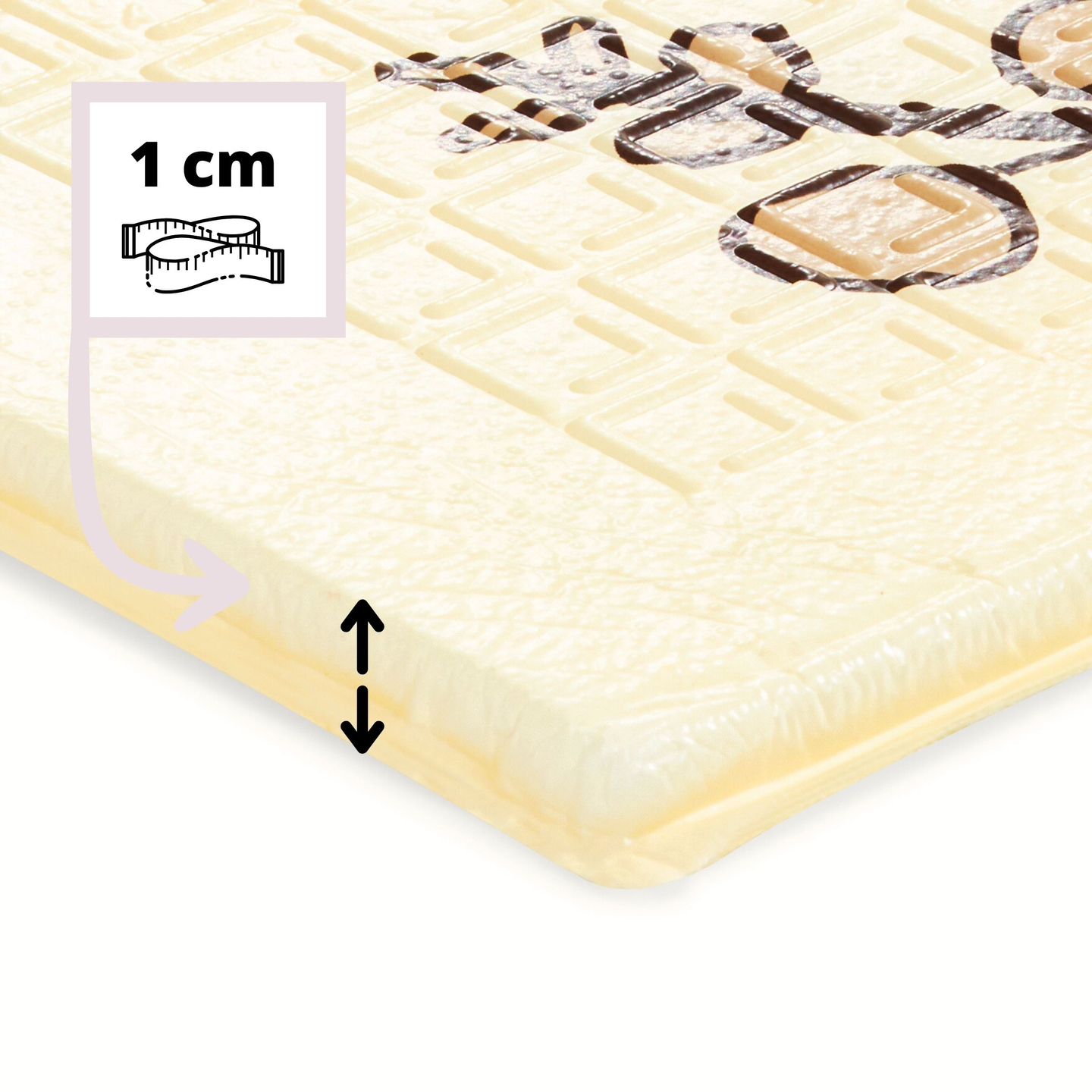 Kaksipuolinen taitettava vaahtomuovimatto 180 x 120 x 1 cm - Magic Forest/Autumn Streets - boho