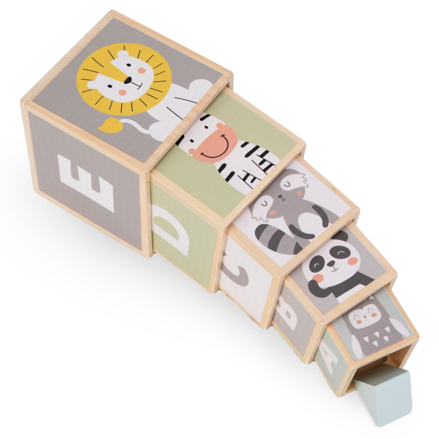 Puinen torni - muoto lajittelija numerot aakkoset eläimet