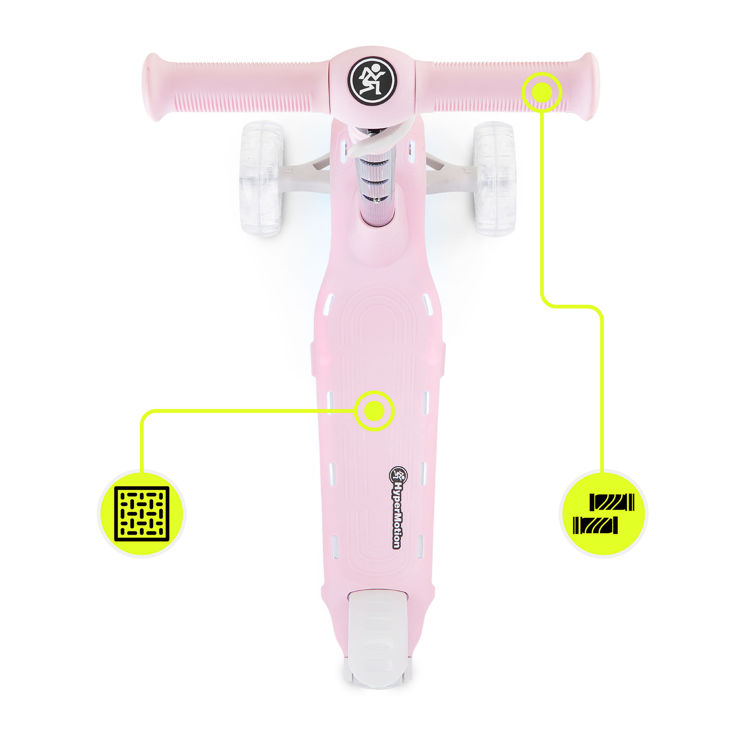 HyperMotion BECKY tasapainopotkulauta - RGB LED -valaistus, pinkki