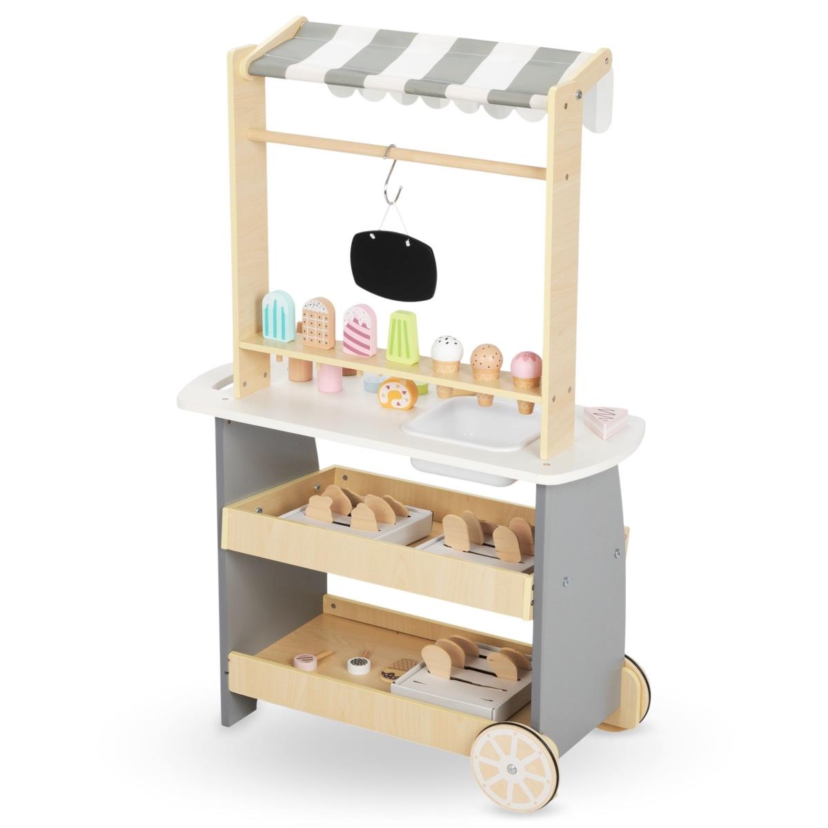 Puinen jäätelöbaari pyörillä - jäätelövaunu - jäätelövaunu