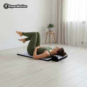 Akupunktiomatto tyynyllä ja päällisellä - 72 cm HyperMotion mustavalkoinen