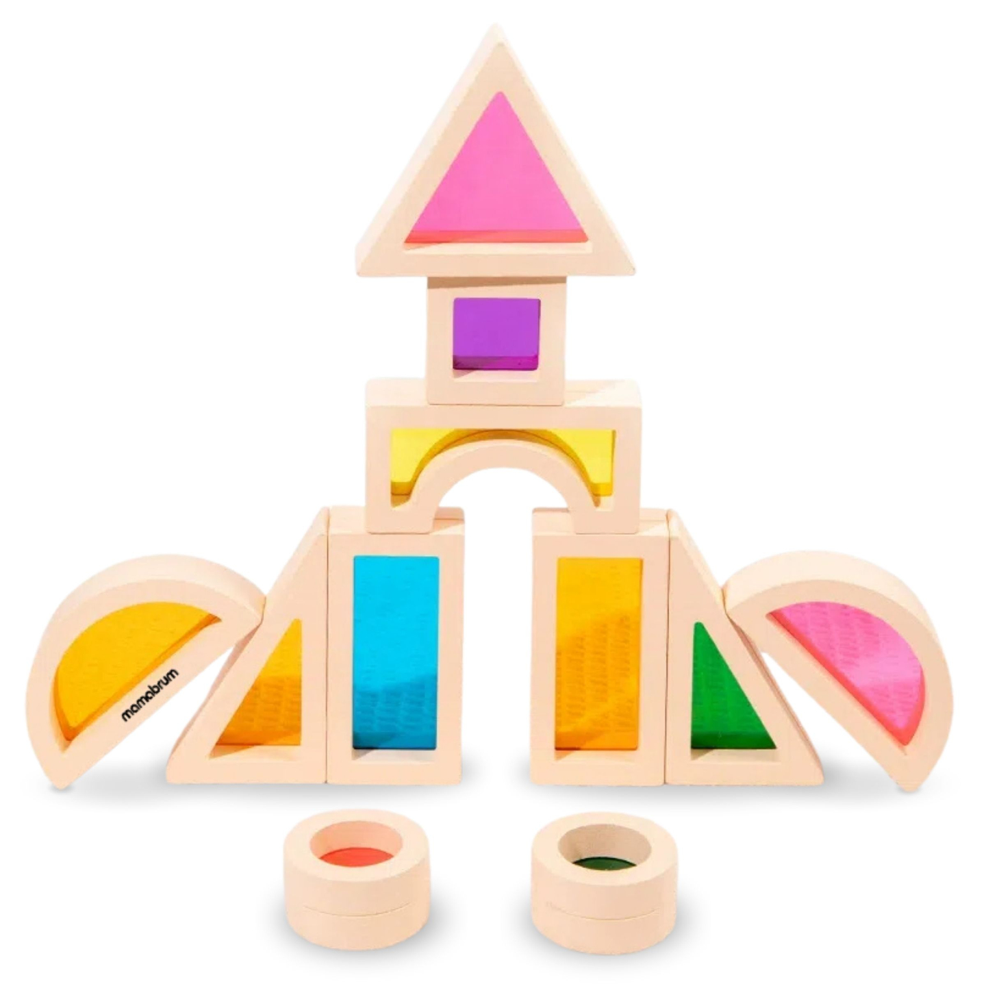 Sateenkaaren puupalikat - 25 elementtiä
