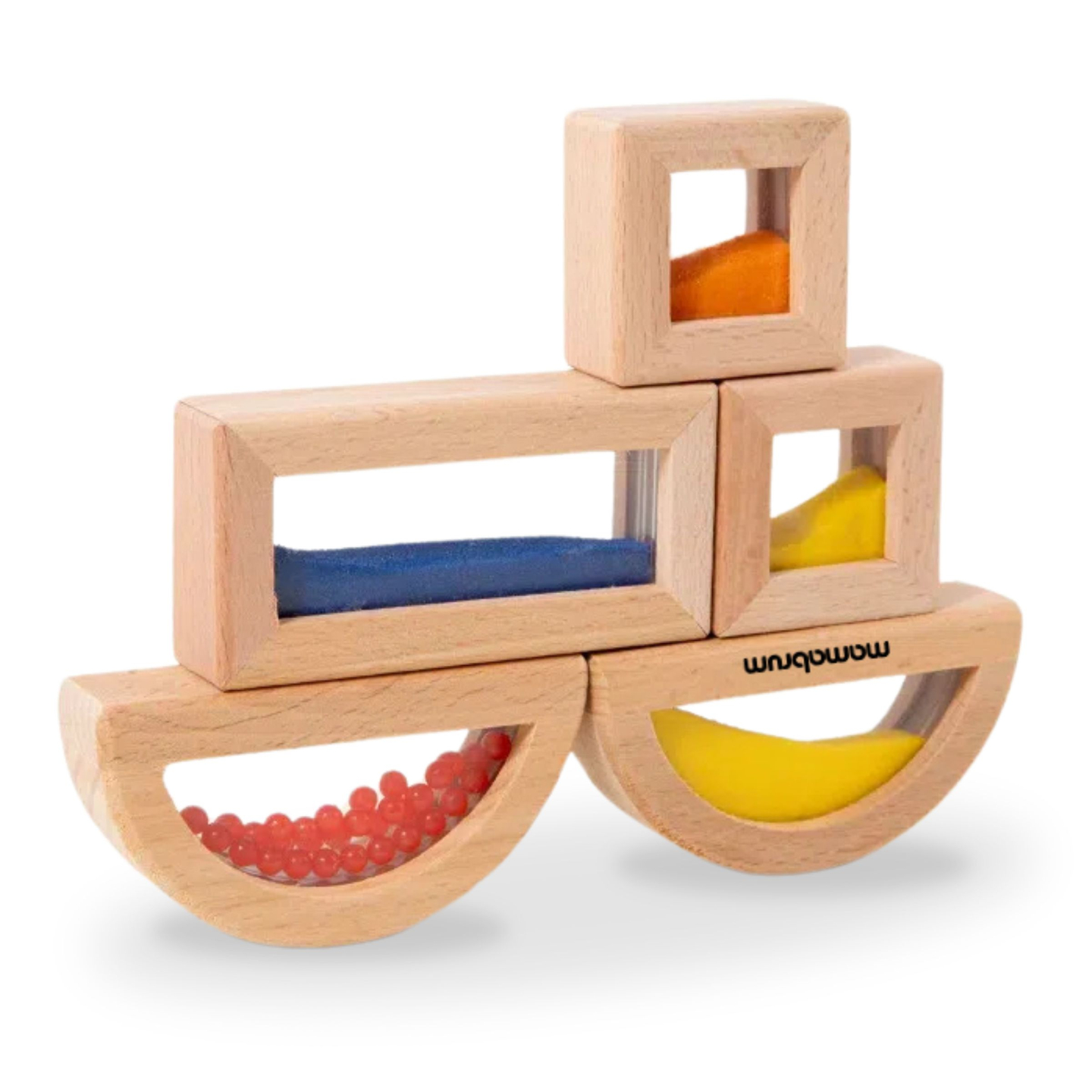 Puisten aistipalikoiden setti erilaisilla täytteillä - 15 kappaletta