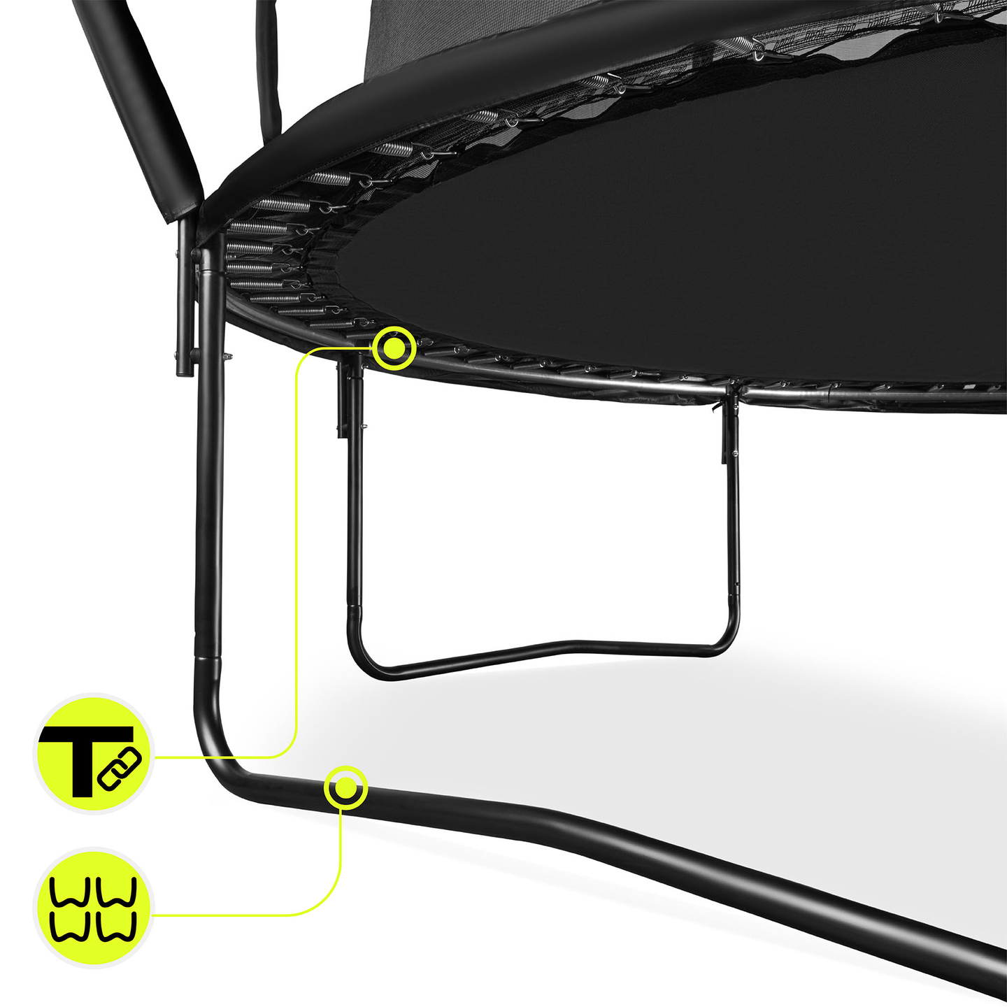 XXL puutarhatrampoliini lapsille HyperMotion - 366 cm 12FT - tikkailla ja sisäverkolla - kotiin ja puutarhaan - max 150 kg