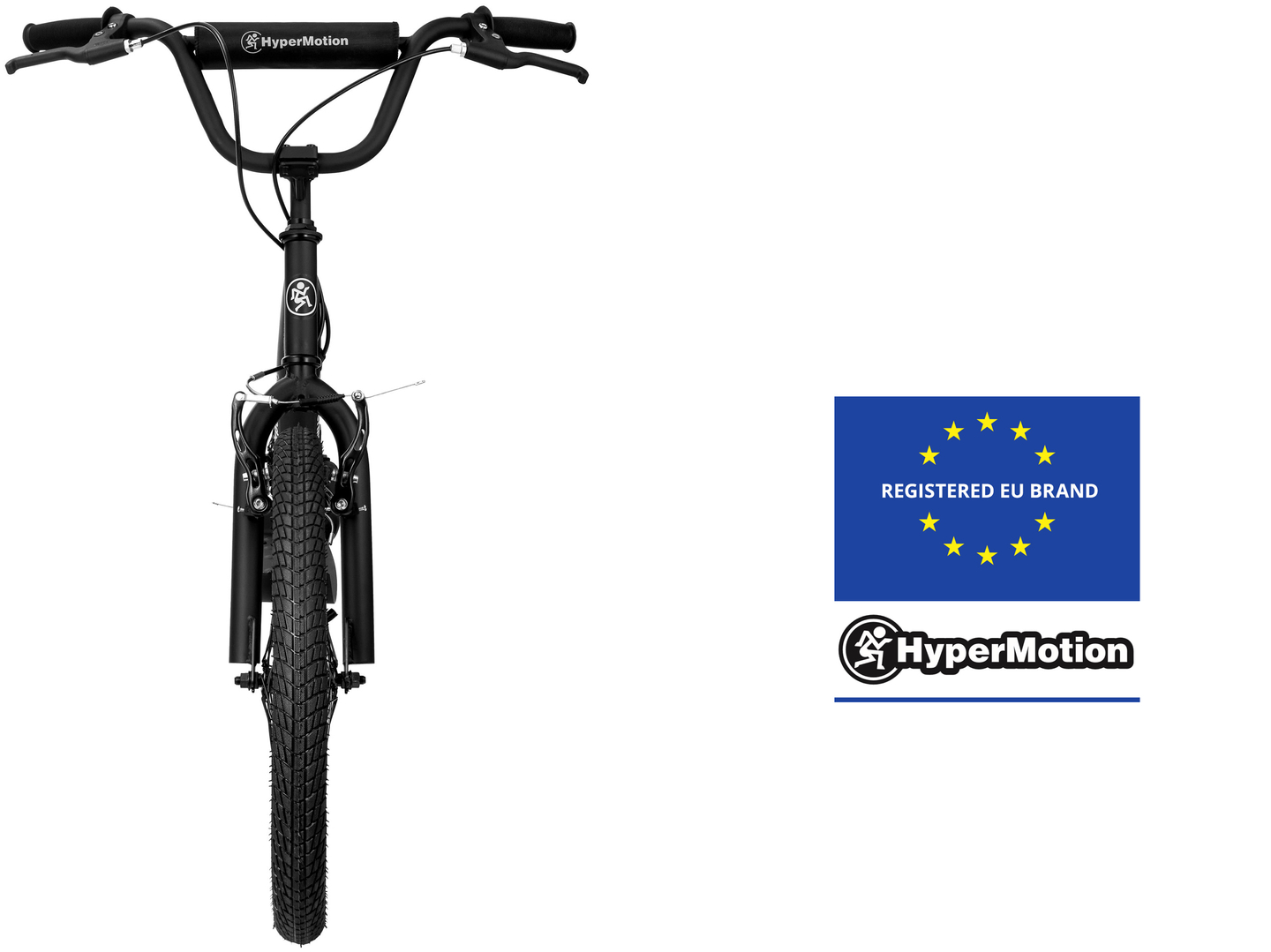 HyperMotion RIVA -kaupunkiskootteri, jossa on 50 cm:n ja 40 cm:n puhallettavat pyörät