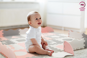 Vaahtomuovimatto XL 150 x 150 x 1cm reunuksella - EVA-vaahtomuovi - vaaleanpunainen