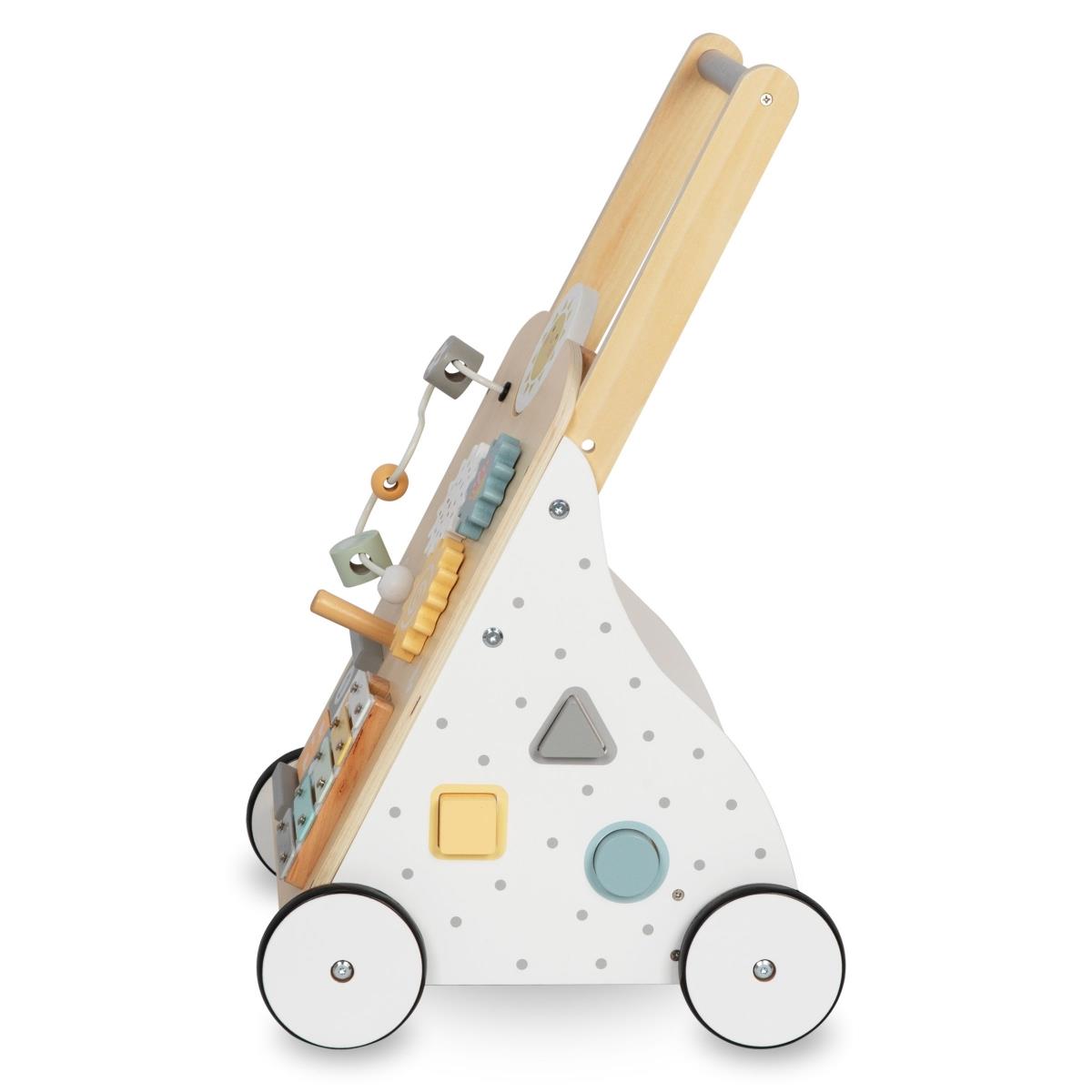 Opetuksellinen puinen kävelijä 8in1 / vauvan työntöaisa - manipulointilauta